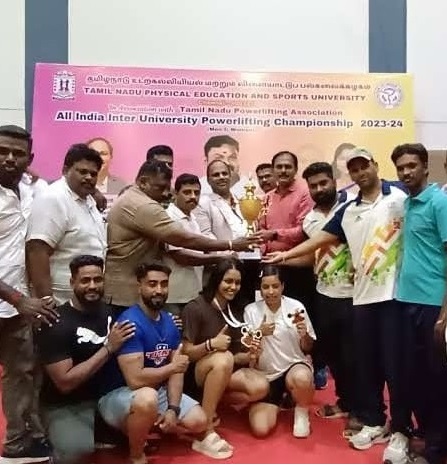 Team LTSU scored Powerlifting overall trophy in All India Inter University Powerlifting Competition